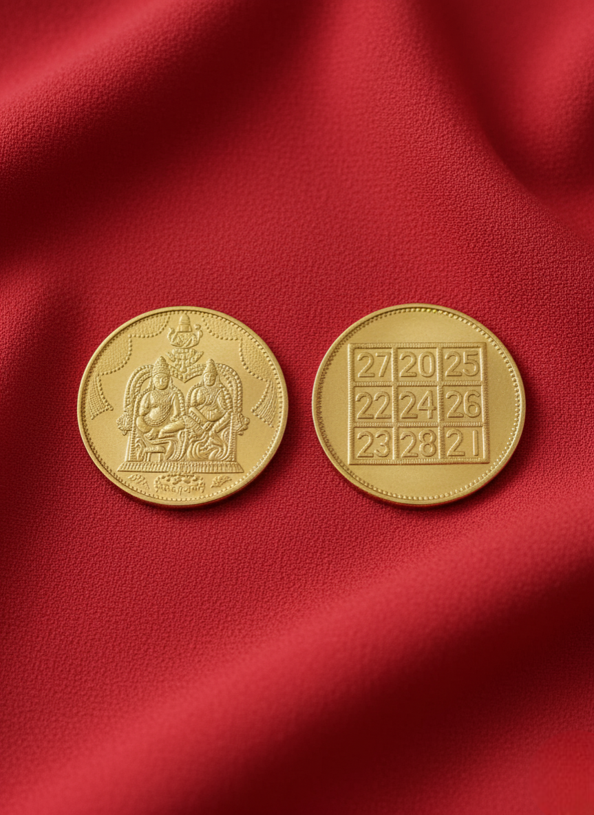 5 Brass Coin for Pooja By Svasti