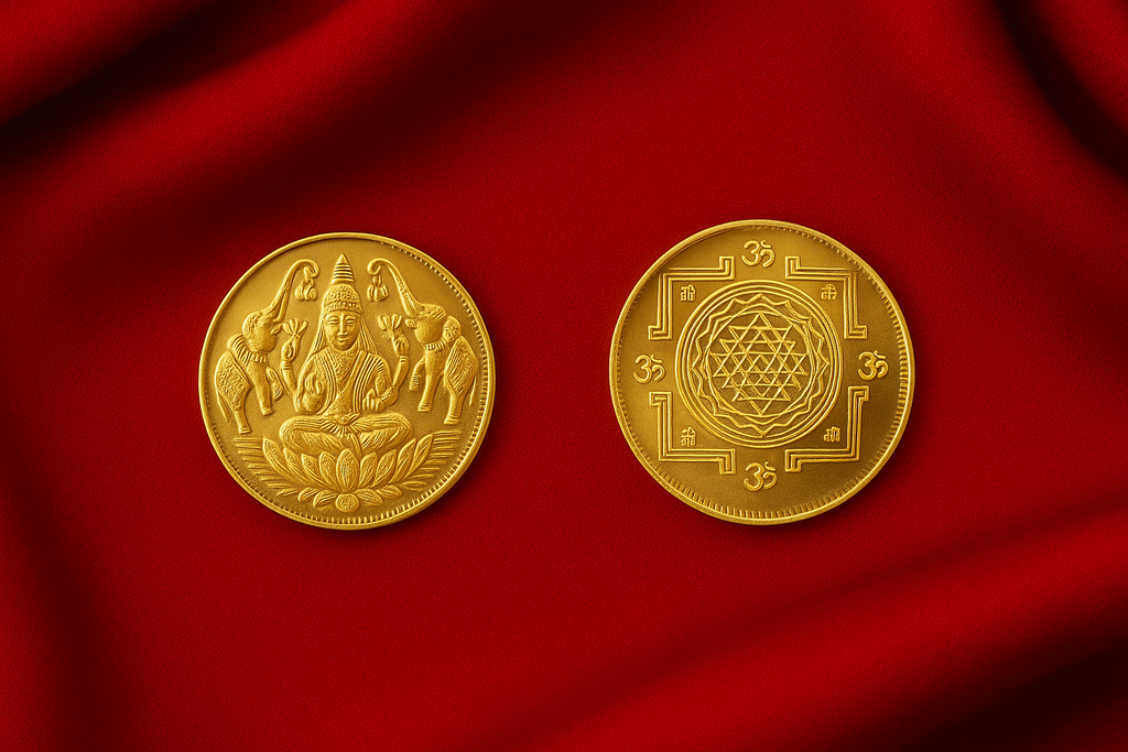 5 Brass Coin for Pooja By Svasti