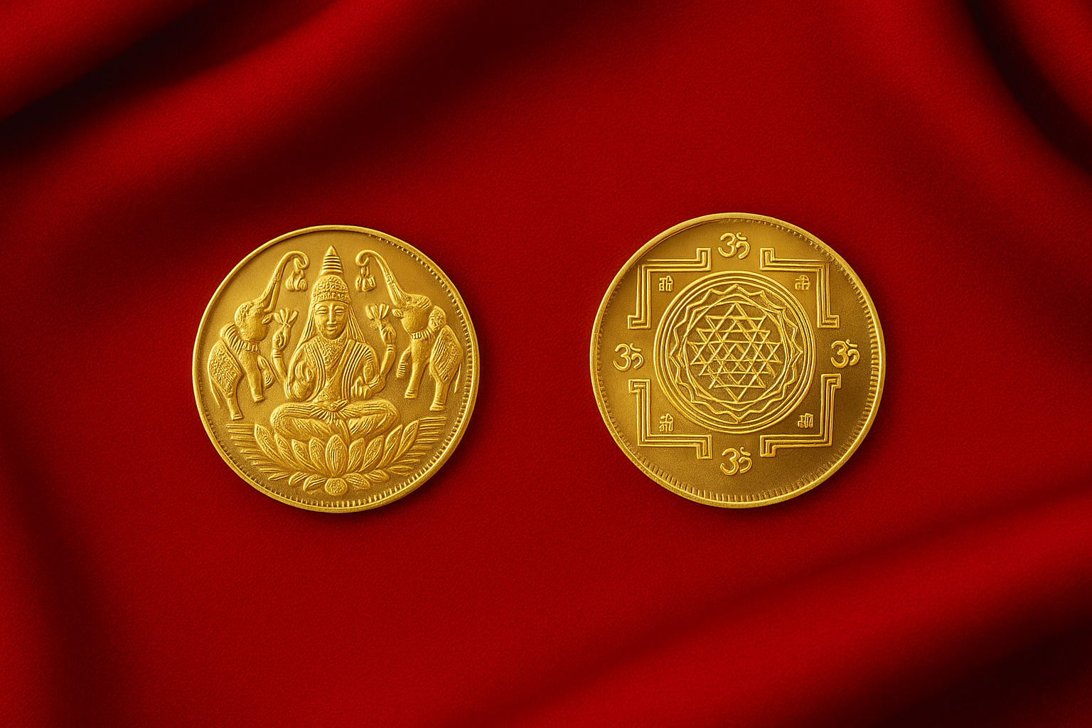 5 Brass Coin for Pooja By Svasti