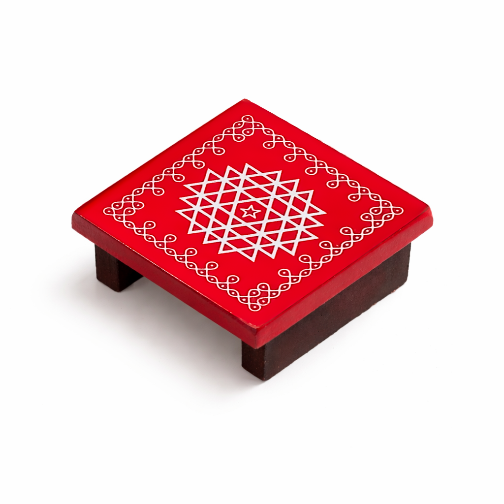 Small Red Pooja Peeta