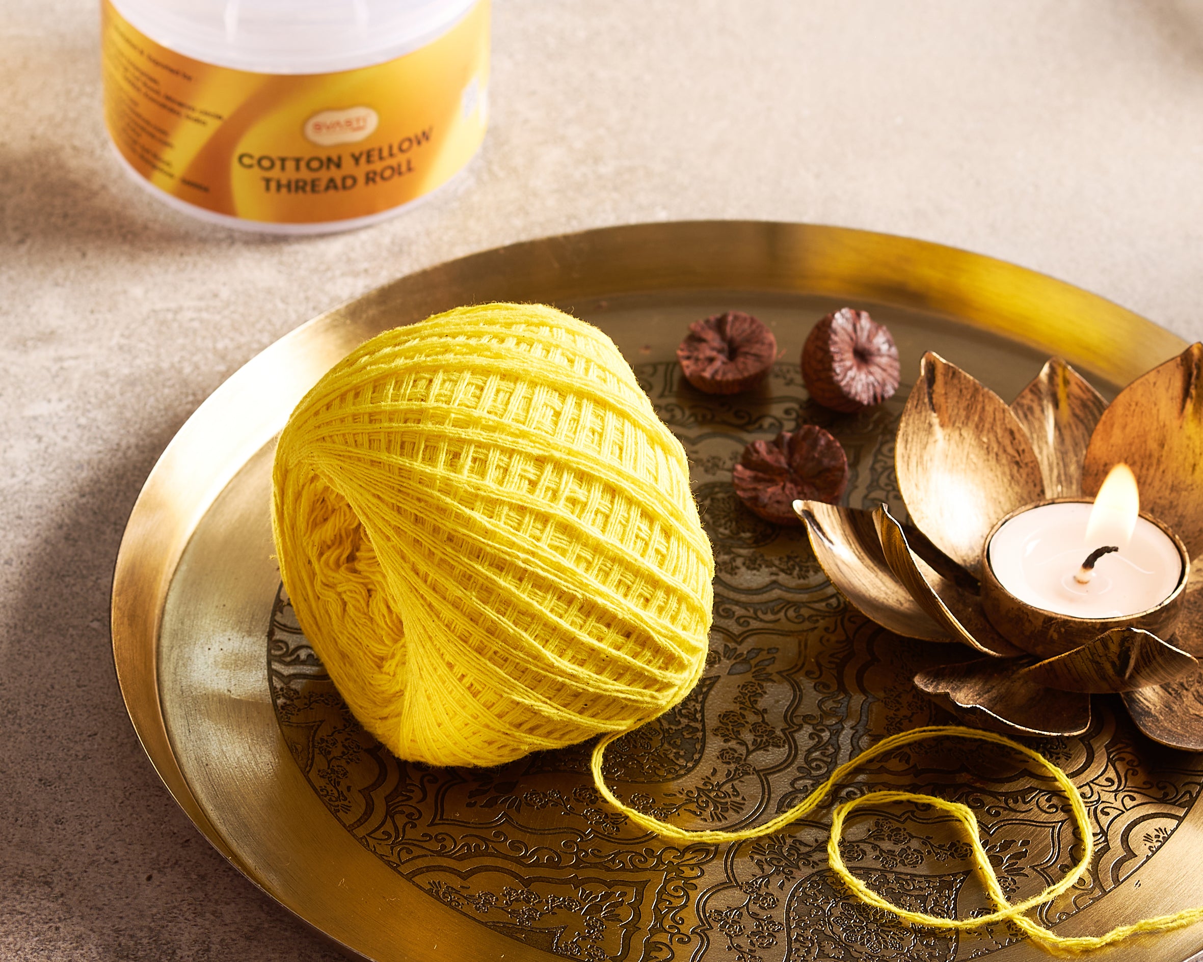 Sacred Cotton Yellow Thread Roll