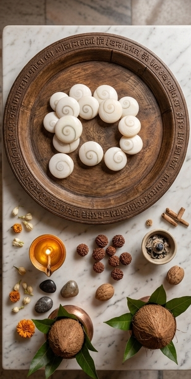 Gomati Chakra Set (11 Pcs) with Pure Copper Plate