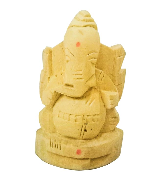 Handcrafted Natural Swetharka Root Ganesh Idol