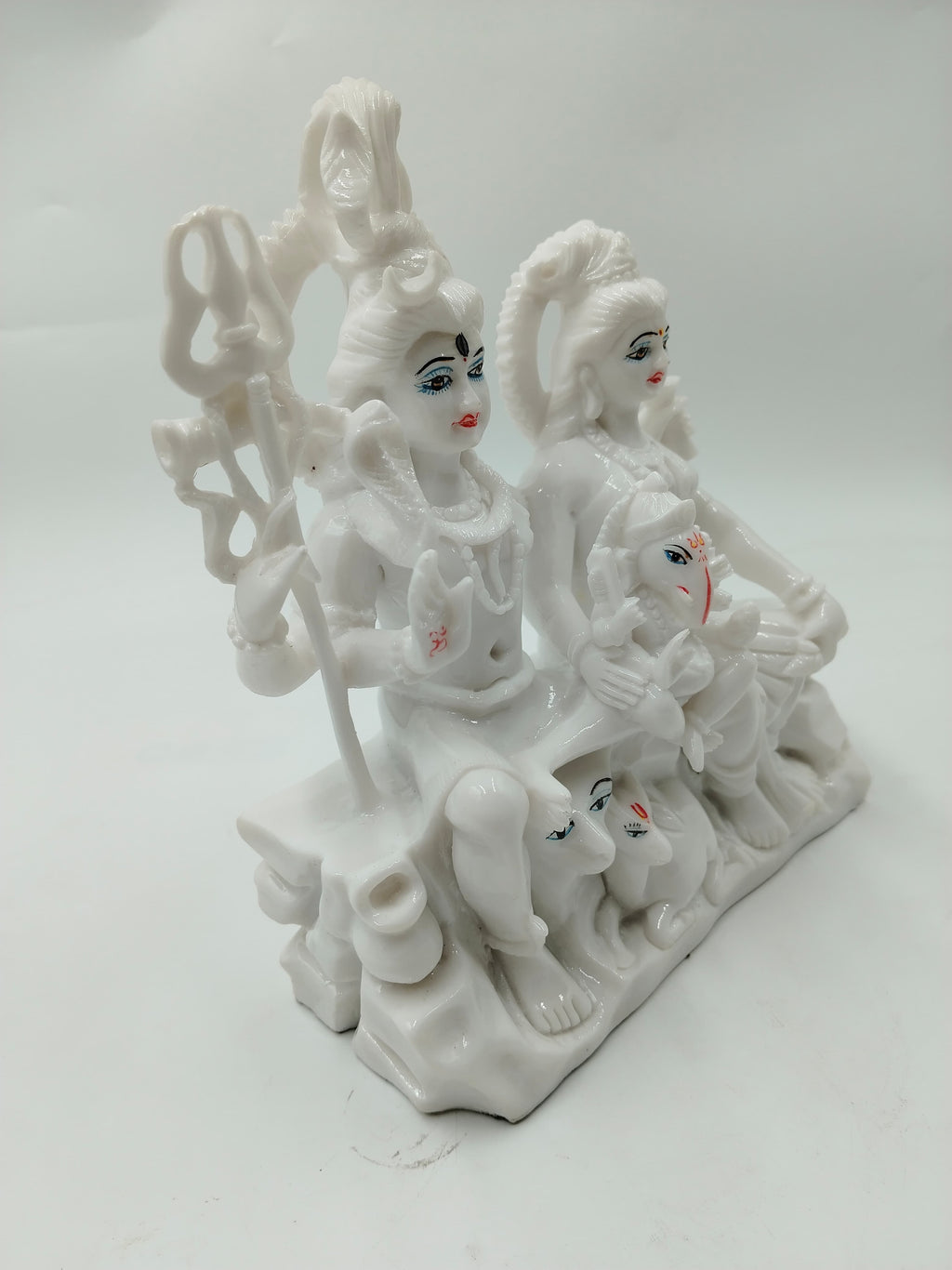 Marble Shiva Family Idol