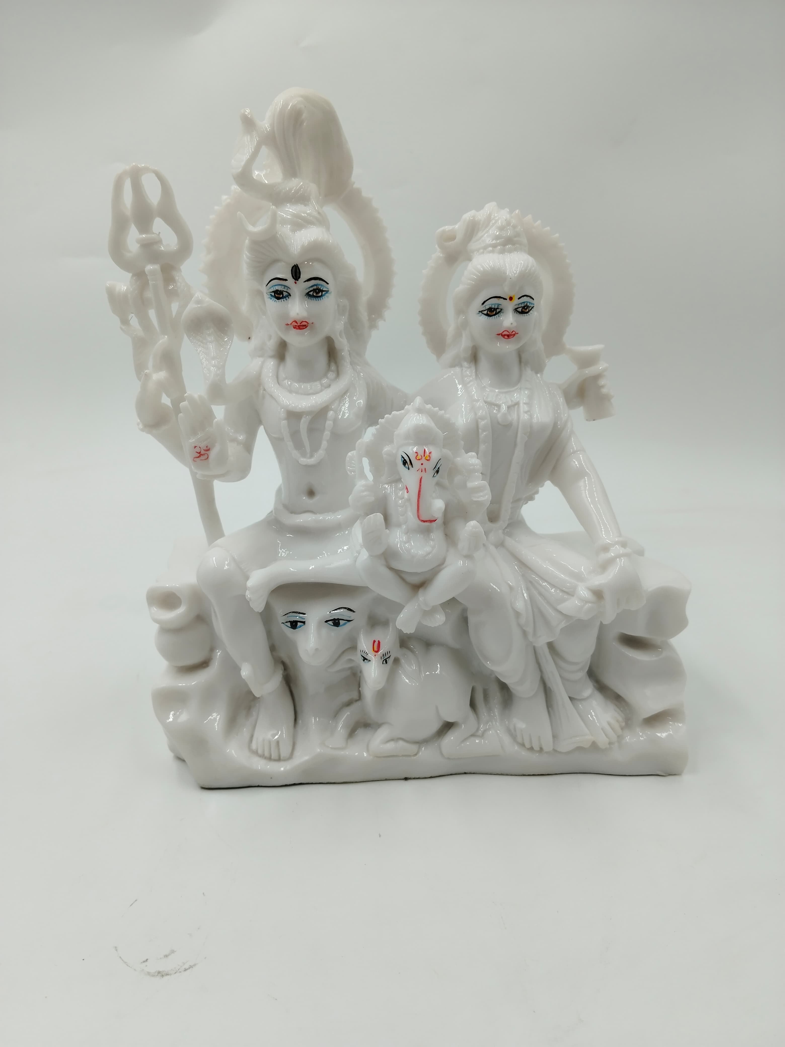 Marble Shiva Family Idol