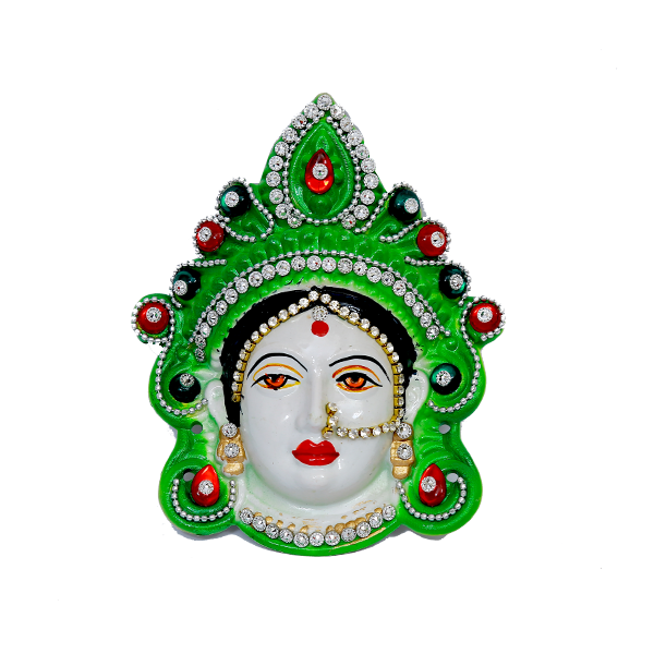 Fiber Durga Plain Face / With decoration