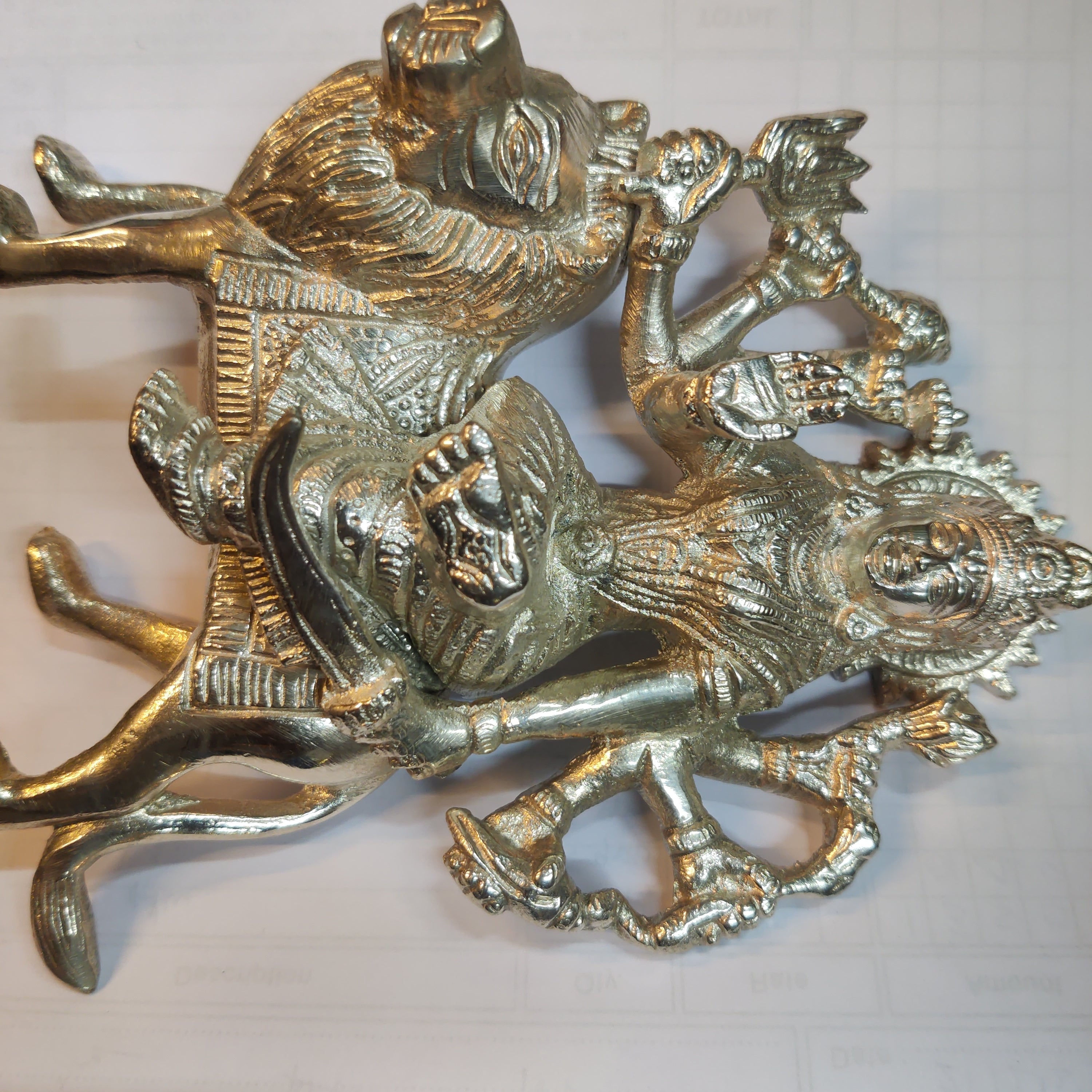 Durga silver polish idol