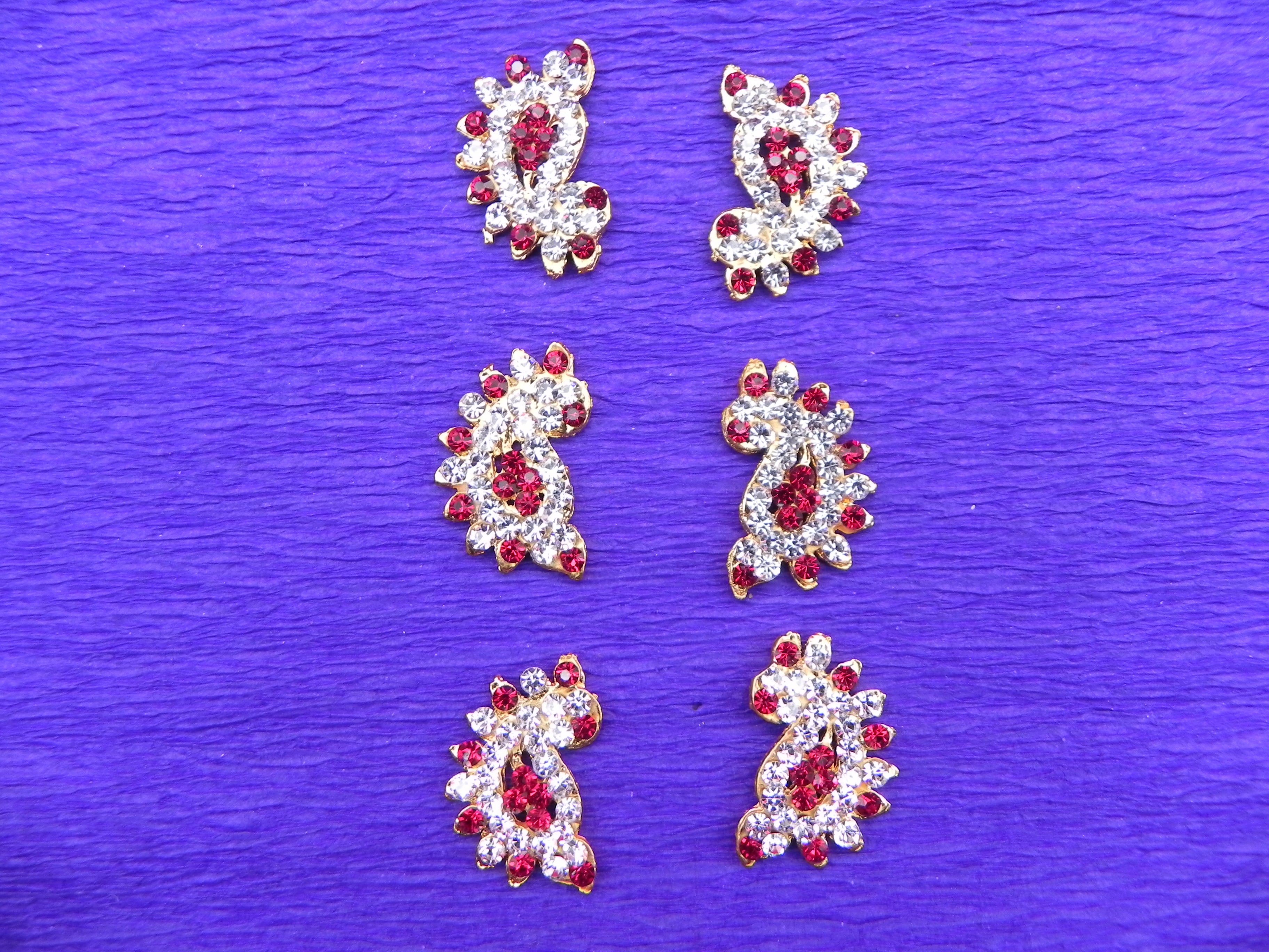 Earrings Set with 888 Stones - 0.5 x 0.5 Inches (1 Pair)