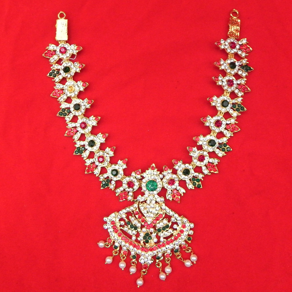 Traditional Stone Necklace for Deity Idols - 7 Inch
