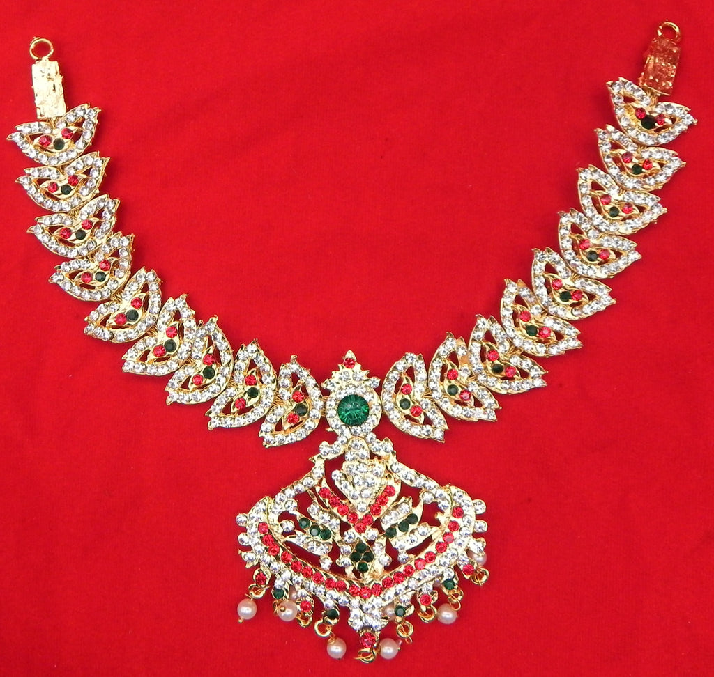 Traditional Stone Necklace for Deity Idols - 7 Inch