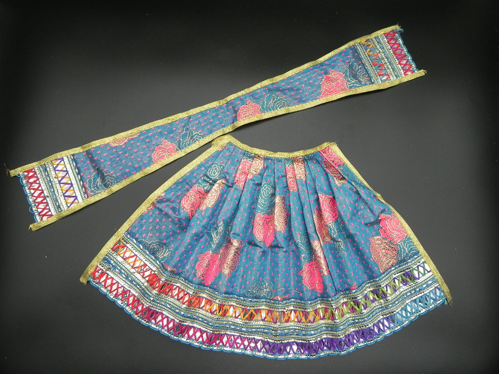 Lehanga and Patka set Height-8 inch{Rose design}