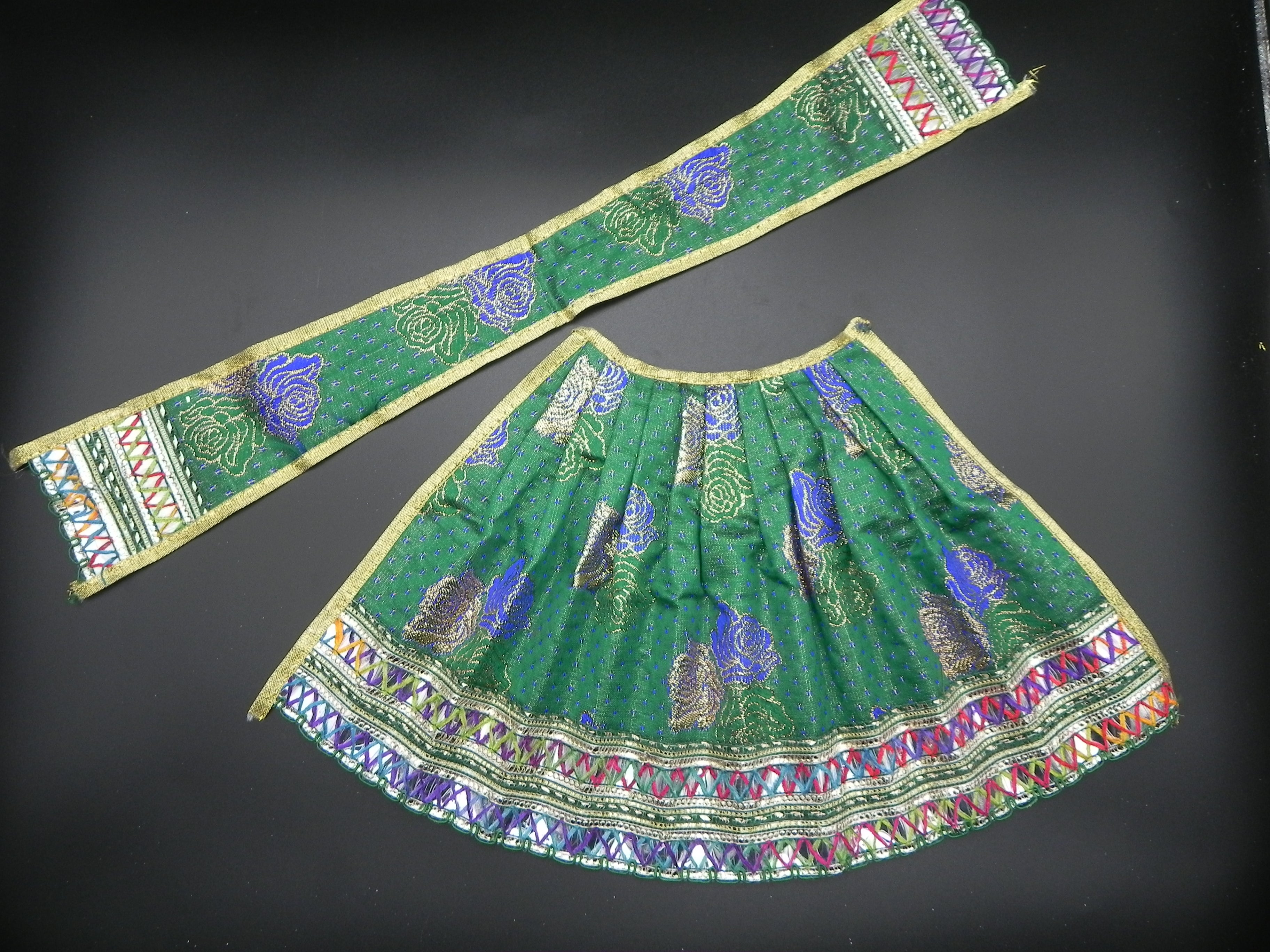 Lehanga and Patka set Height-8 inch{Rose design}