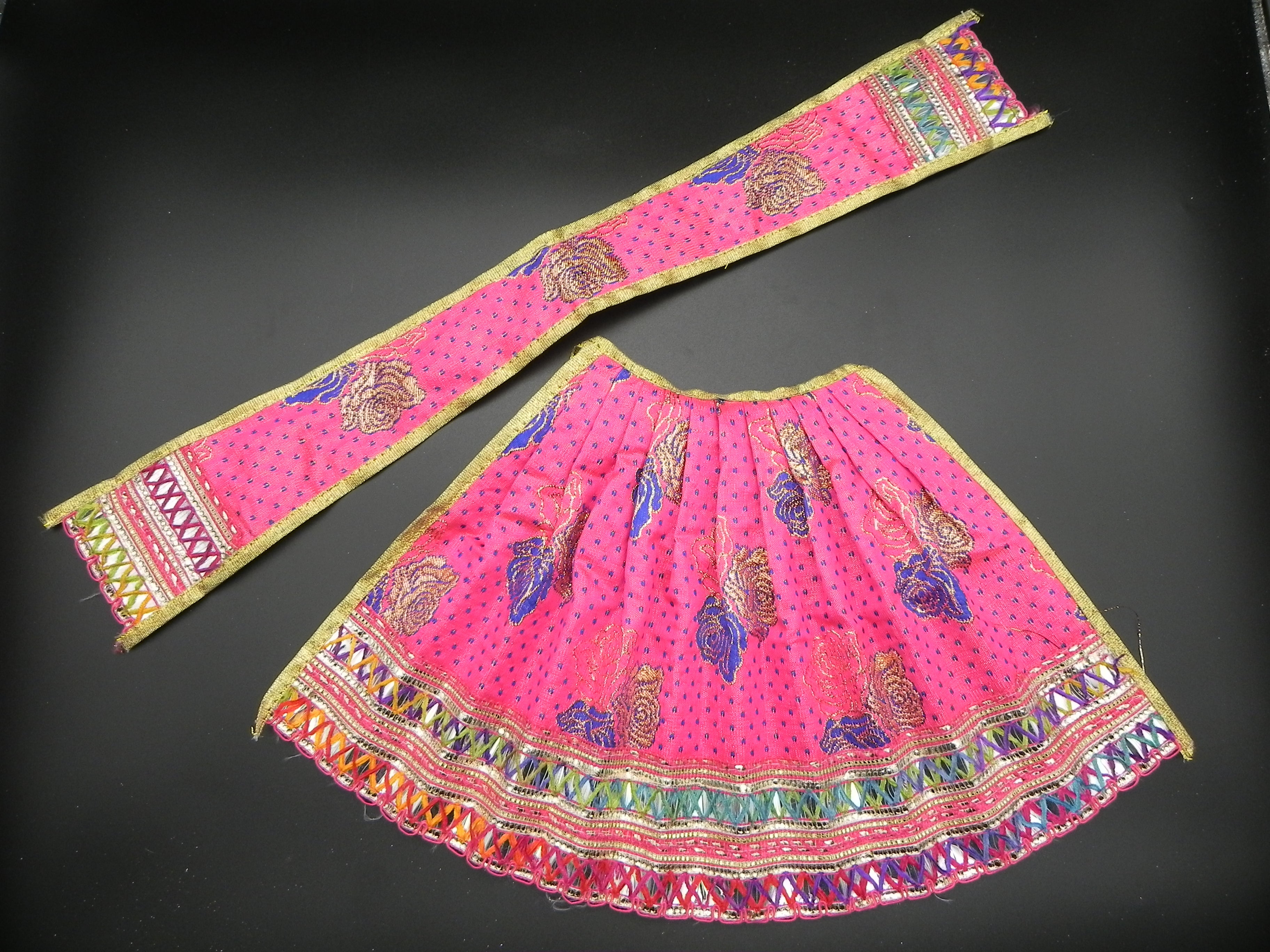 Lehanga and Patka set Height-8 inch{Rose design}