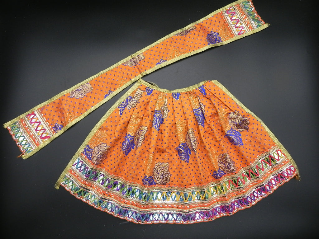 Lehanga and Patka set Height-8 inch{Rose design}