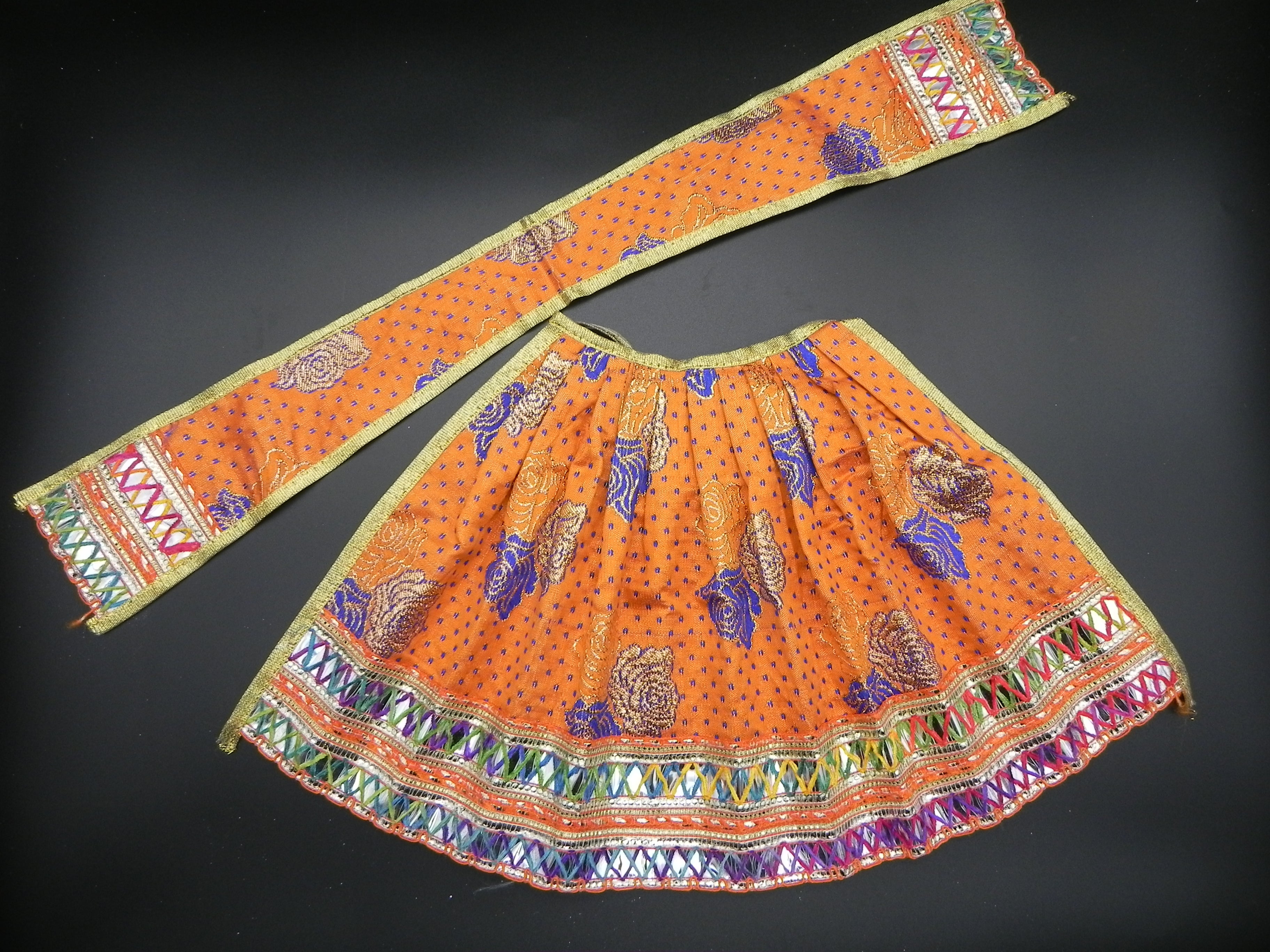 Lehanga and Patka set Height-8 inch{Rose design}