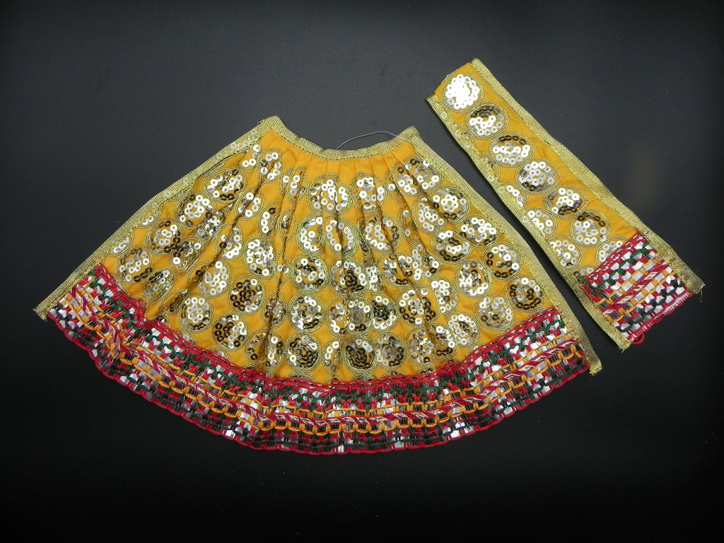 Round Chamki Design Lehenga and Patka Set Height-8 inch