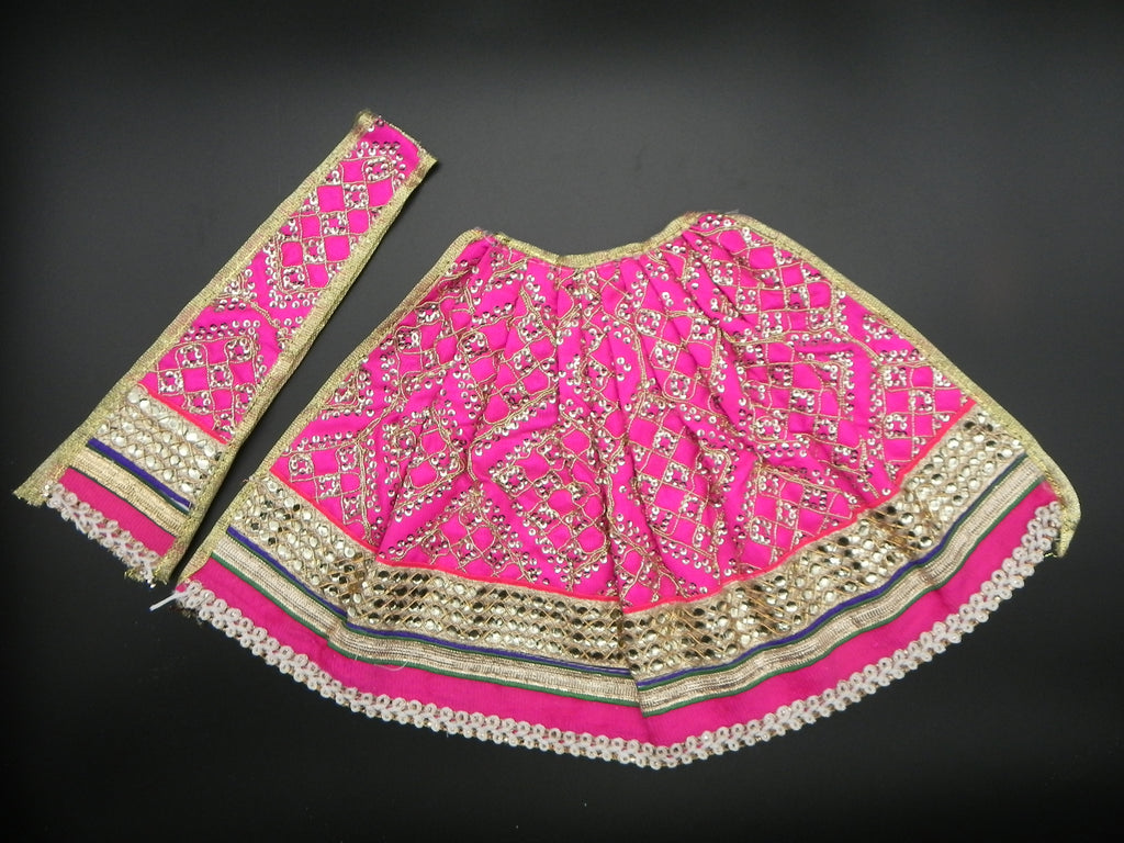 Diamond Fan Design ﻿Lehenga and Patka Set Height-8 inch