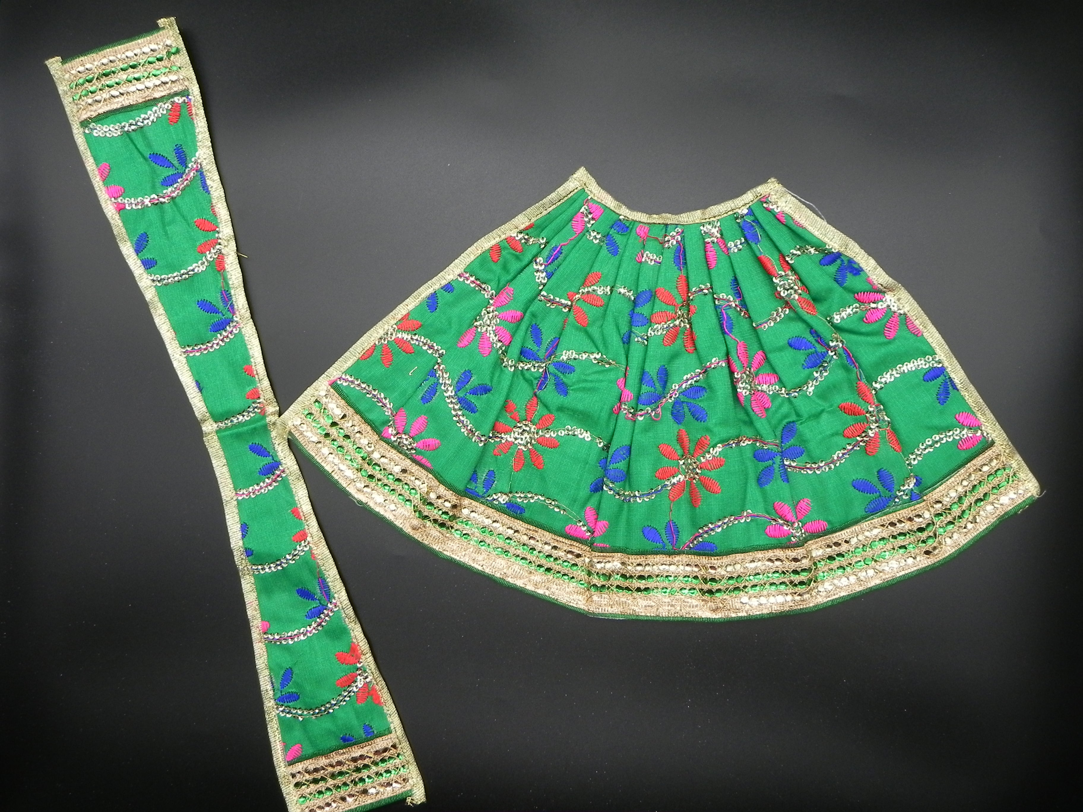 Flower Design Lehenga and Patka Set  Height - 8 inch