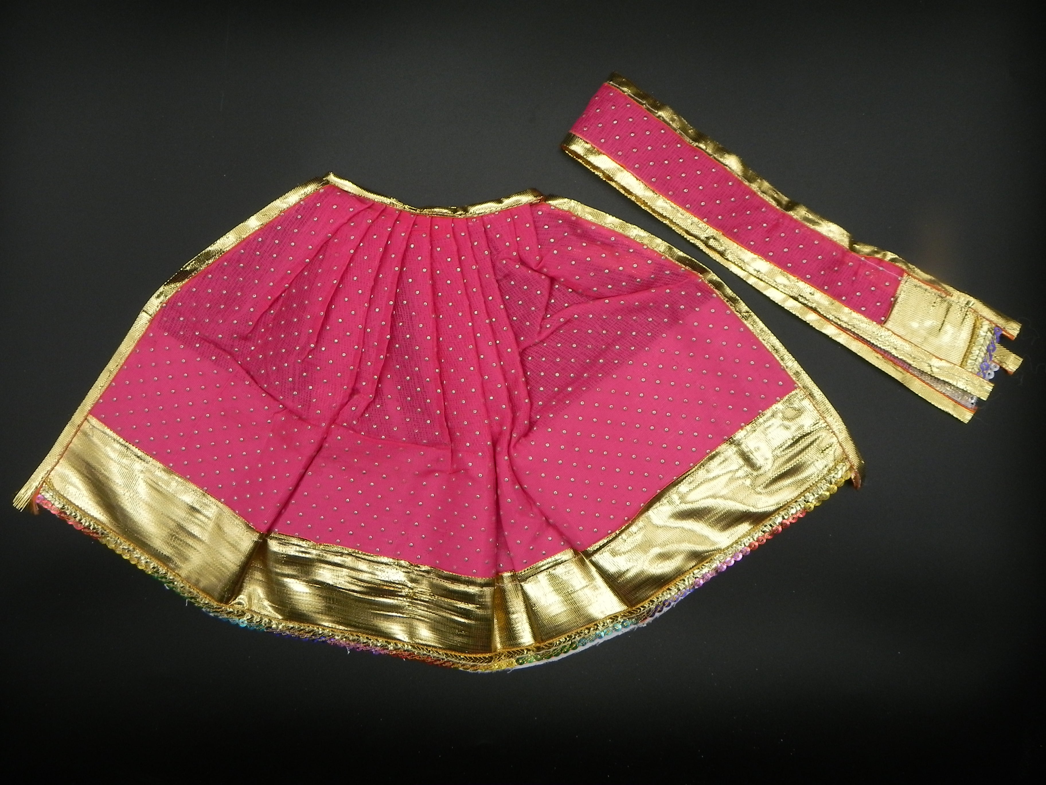 Dew Drop Design Lehanga and Patka Set - Height-9 inch