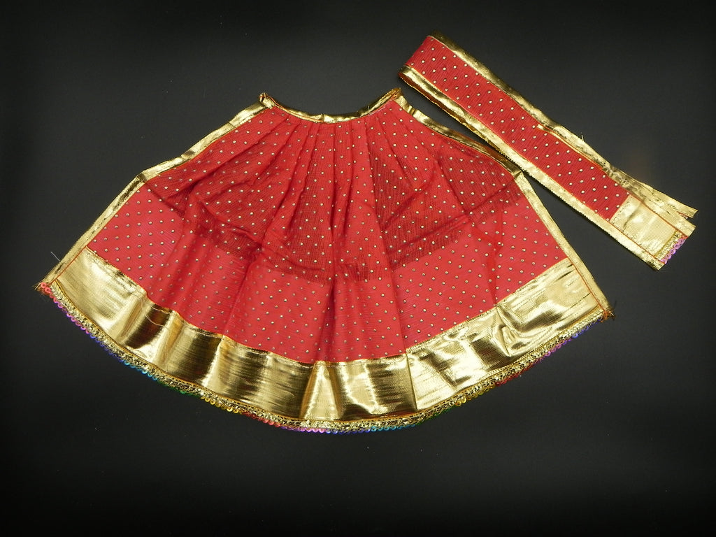 Dew Drop Design Lehanga and Patka Set - Height-9 inch