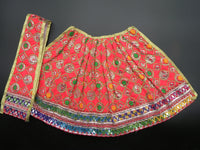 Lehanga and Patka set Height-9 inch {Round chamki design}