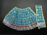 Lehanga and Patka set Height-9 inch {Round chamki design}