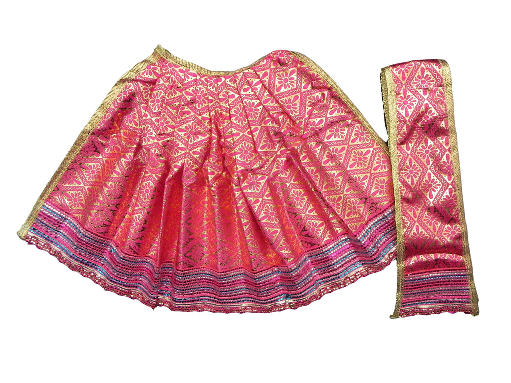 Lehenga and Patka set Height-9 inch