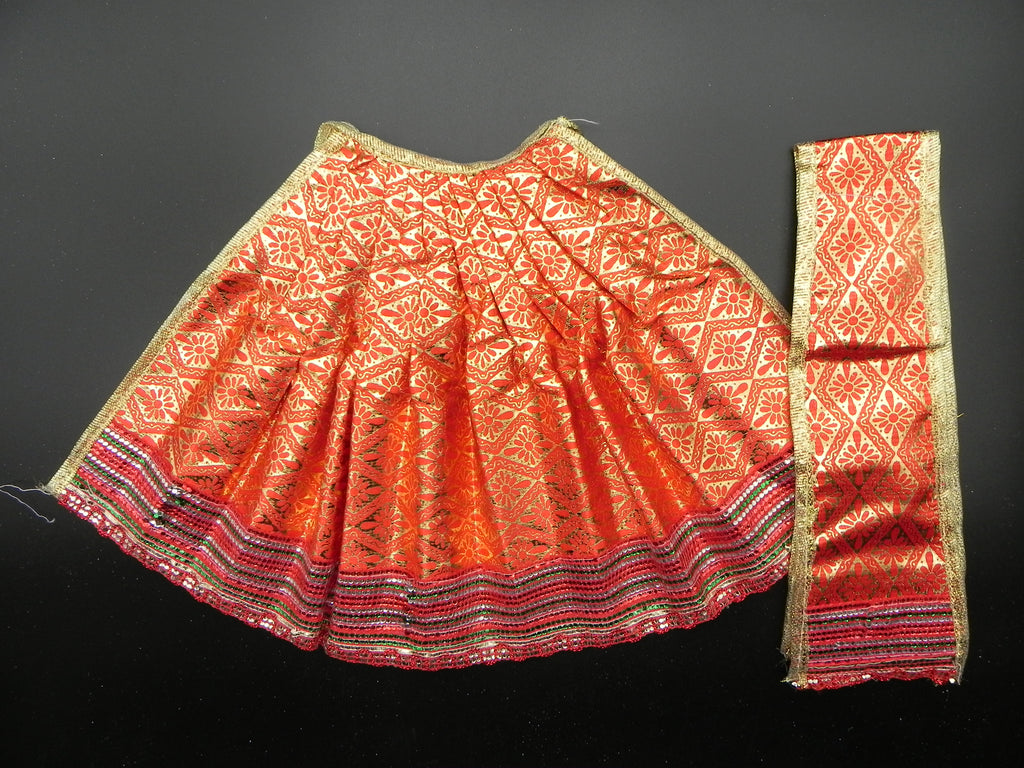 Lehenga and Patka set Height-9 inch