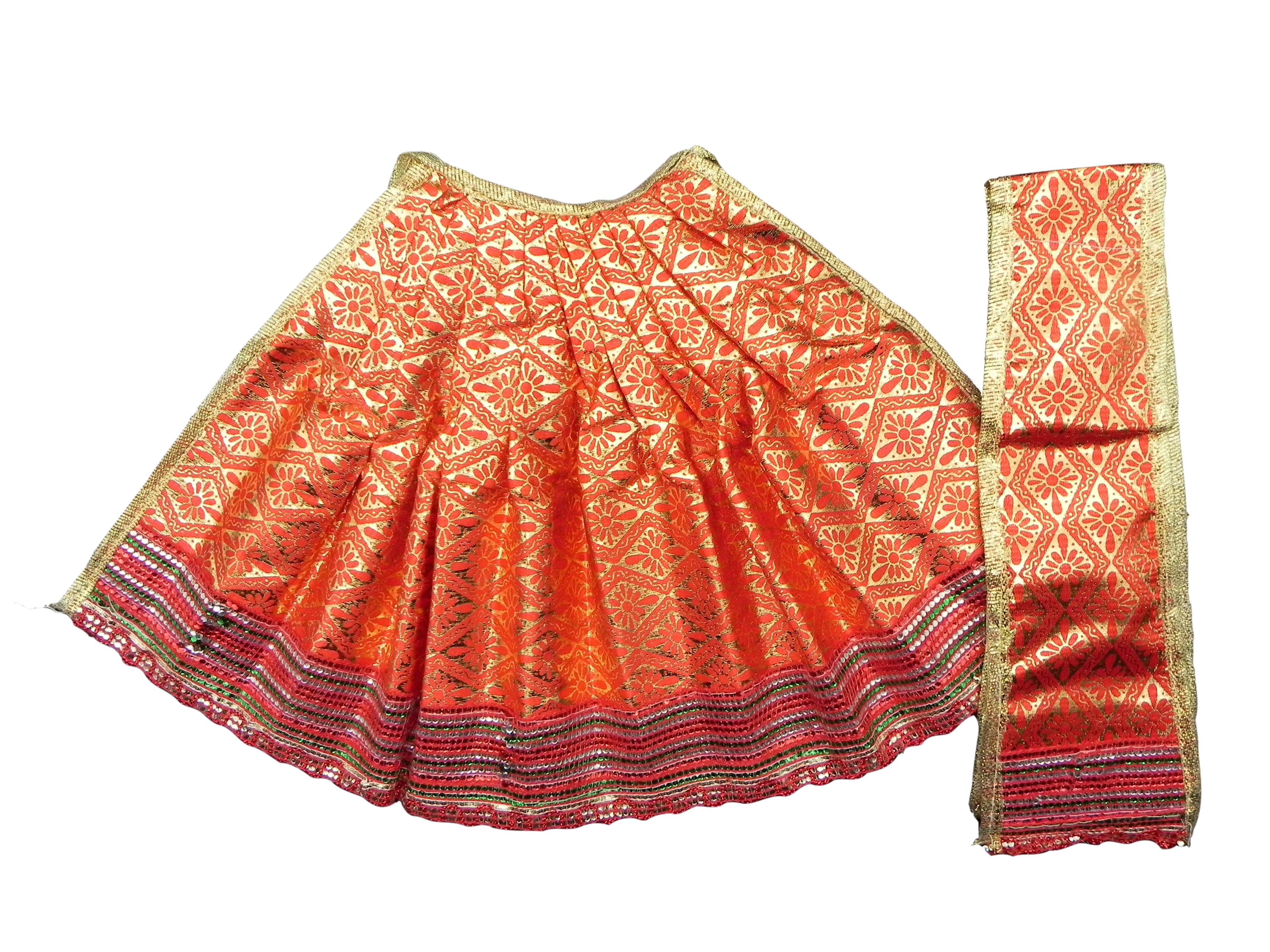 Lehenga and Patka set Height-9 inch