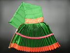 Maroon Silk Lehanga Saree for Goddess Deity - 10 Inch