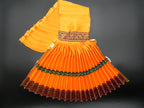 Maroon Silk Lehanga Saree for Goddess Deity - 10 Inch