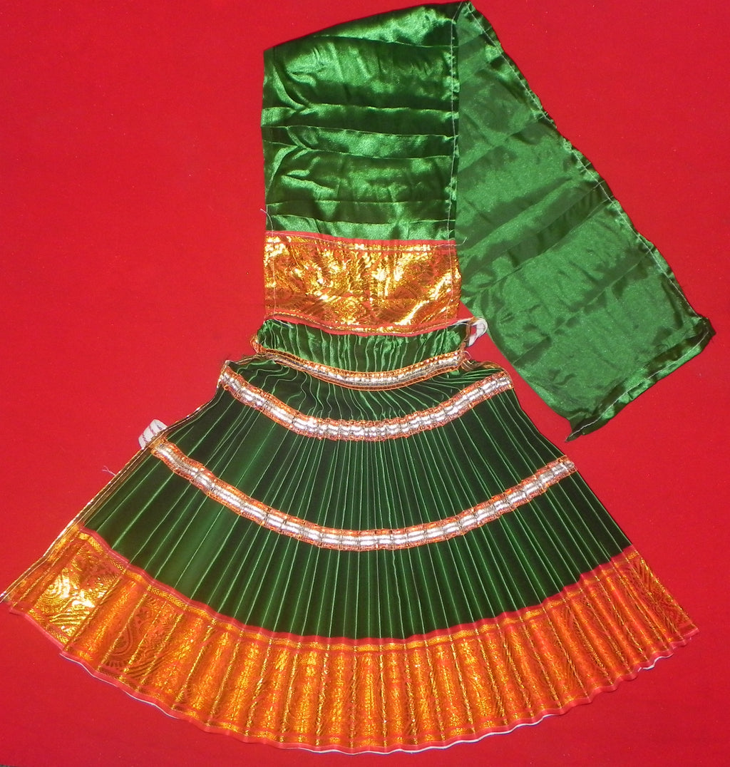 Silk Lehanga Saree for Goddess - 18 x 9 Inches