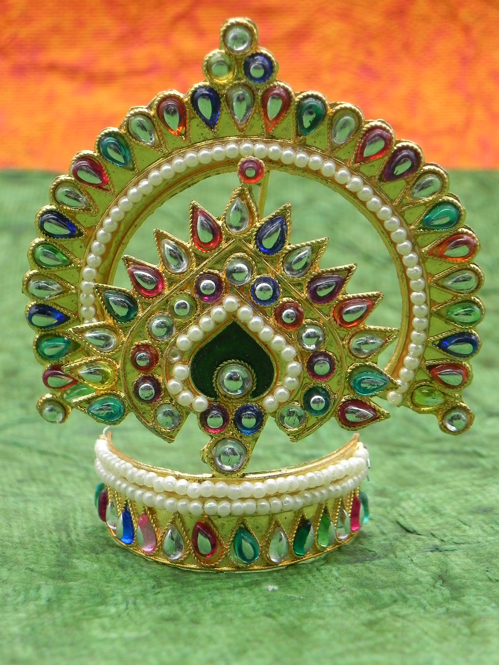 Mukut with stone ( Height - 3inch)