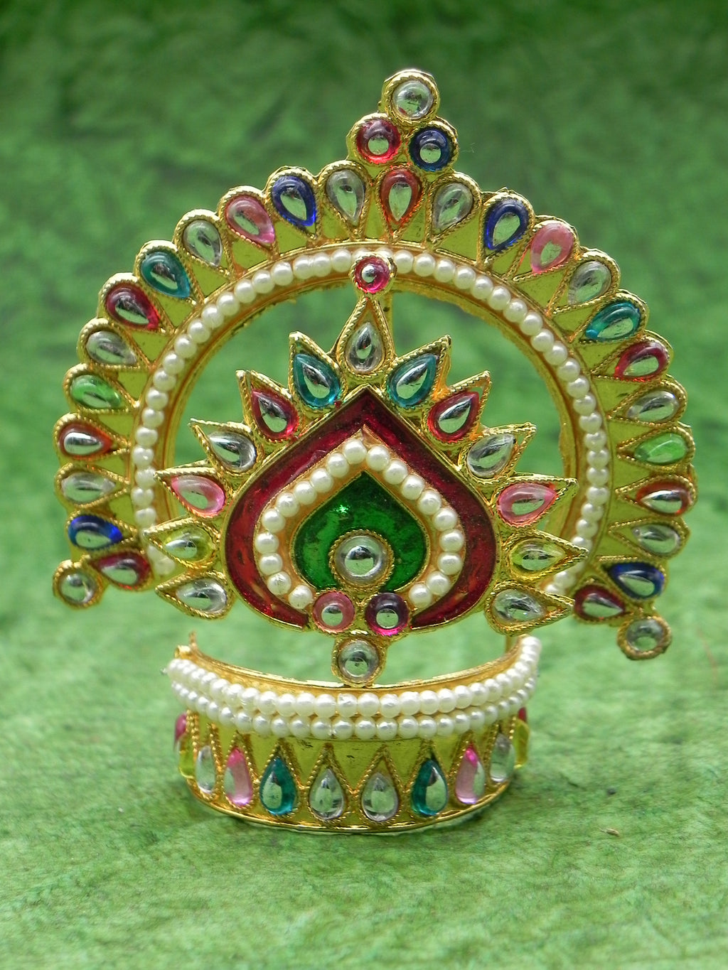 Mukut with stone ( Height - 3inch)