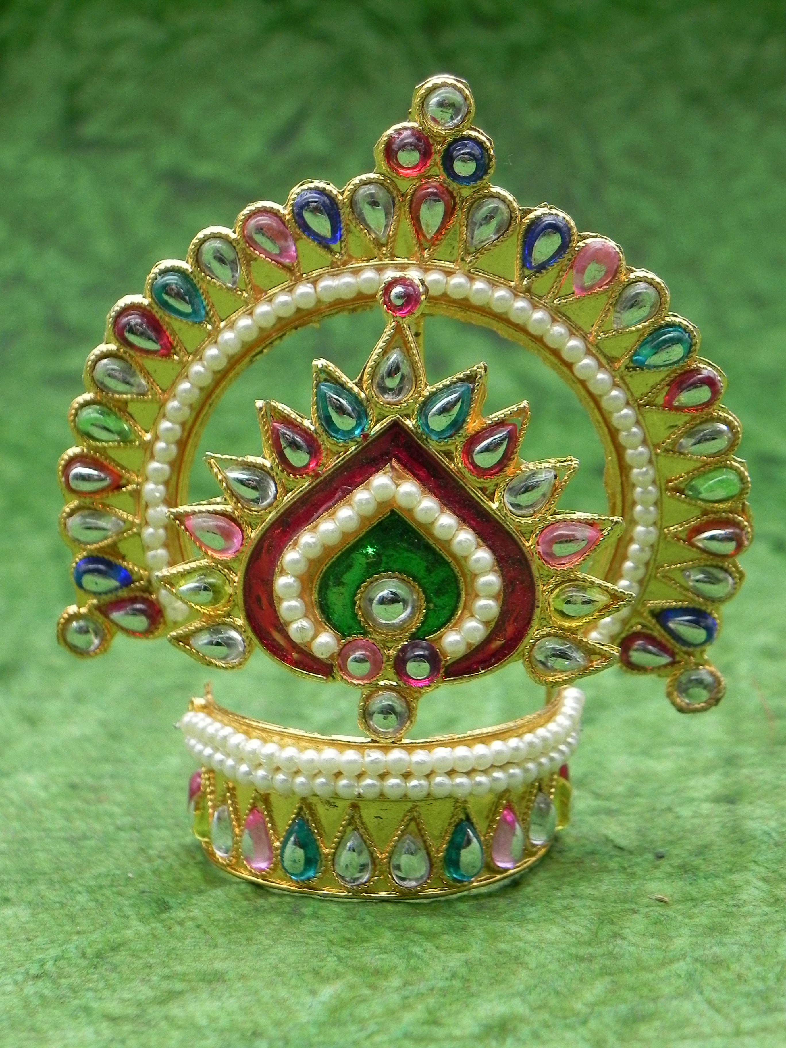 Mukut with stone ( Height - 3inch)