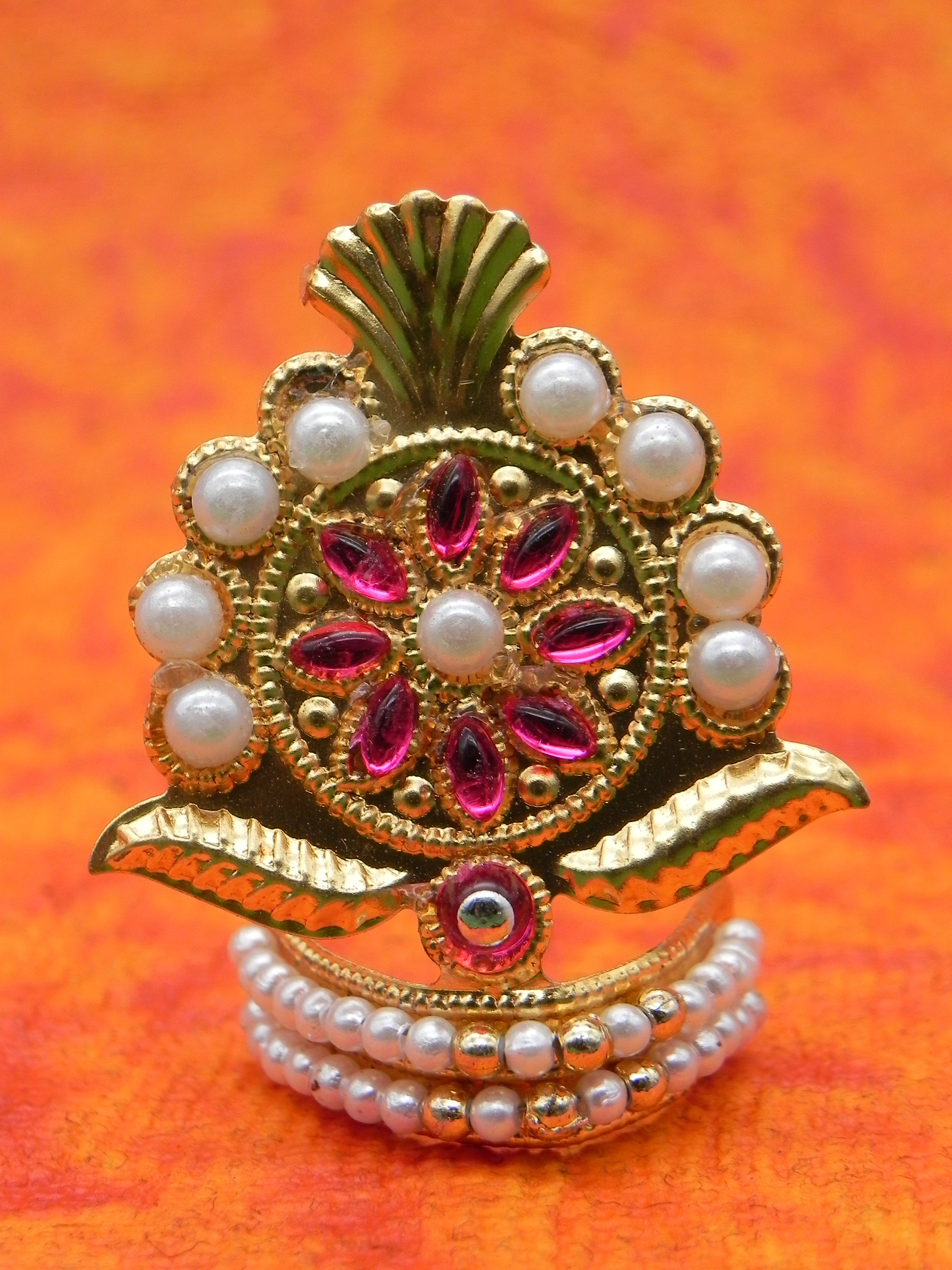 Mukut  with Mothi [Height - 1.5 inch]