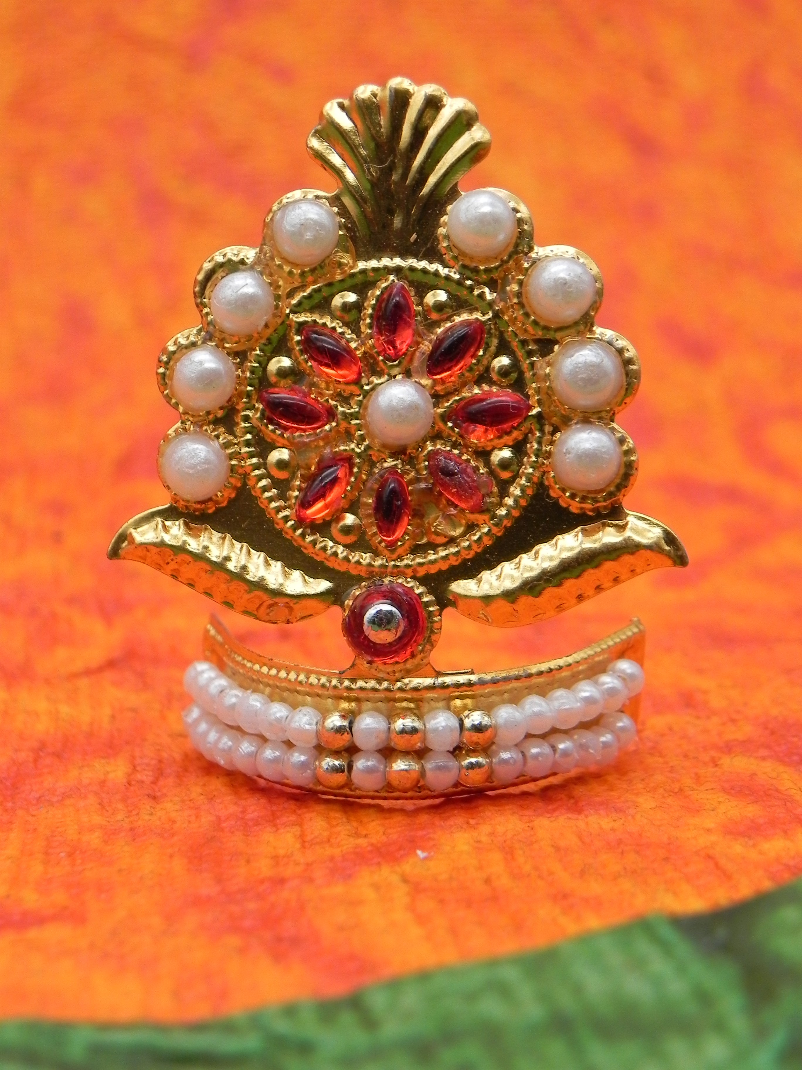 Mukut  with Mothi [Height - 1.5 inch]