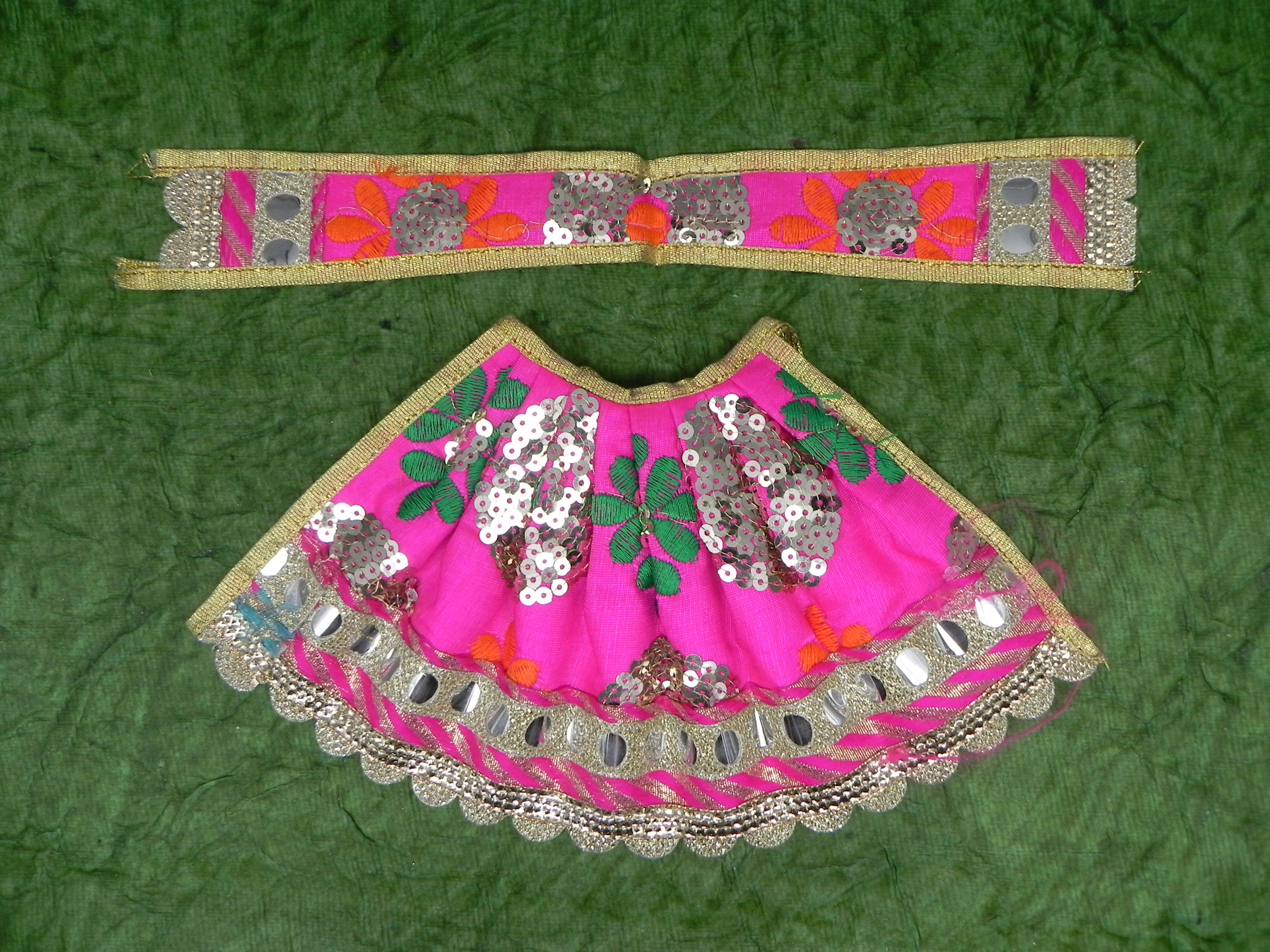 Flower Design with Chamki Lehenga and Patka Height - 8 inch