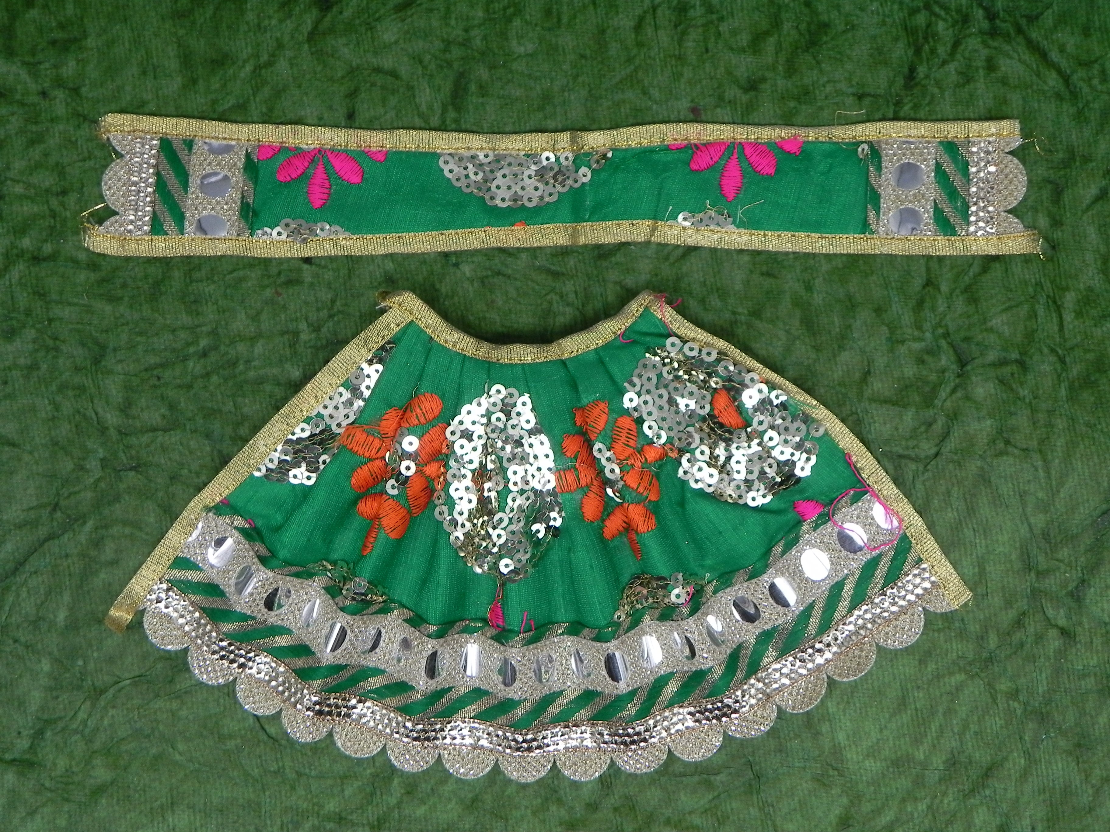 Flower Design with Chamki Lehenga and Patka Height - 8 inch