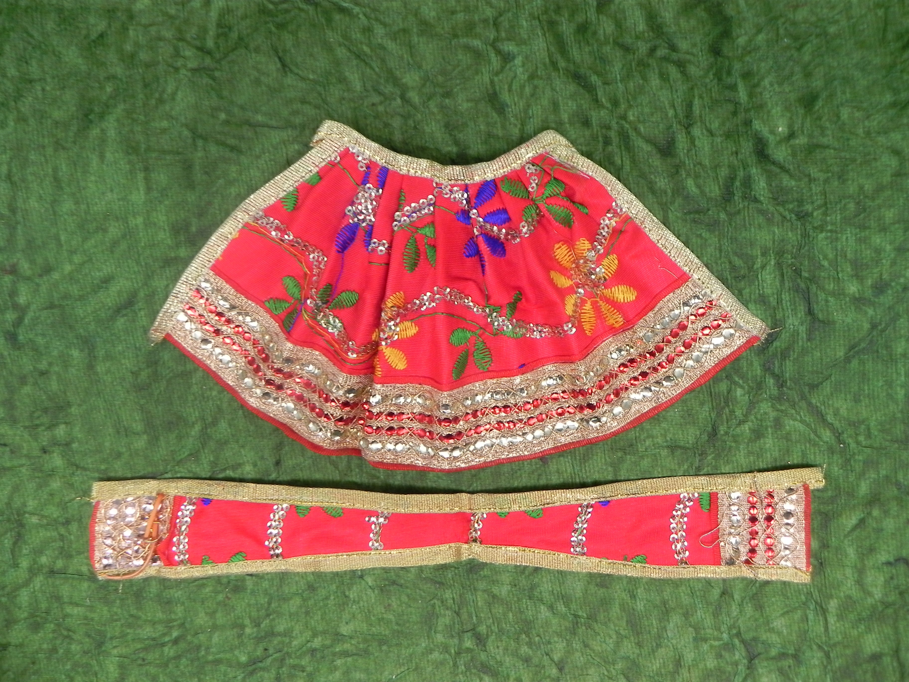 Flower Design Lehenga and Patka Set Height - 5 inch