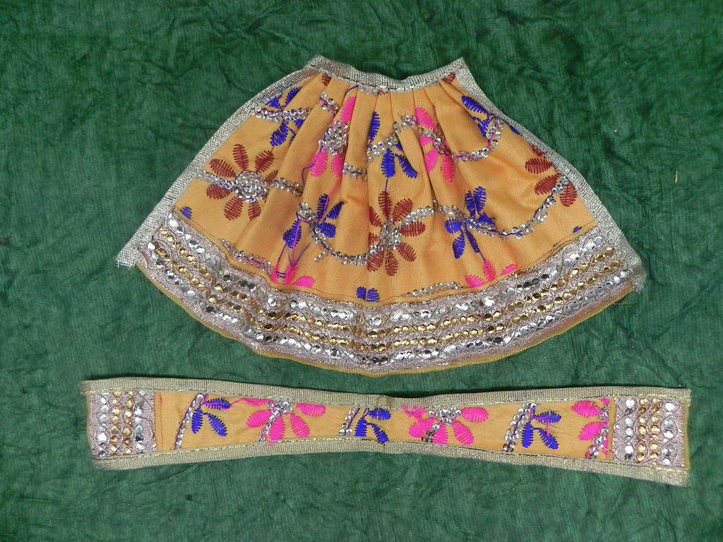 Flower Design Lehenga and Patka Set Height - 5 inch