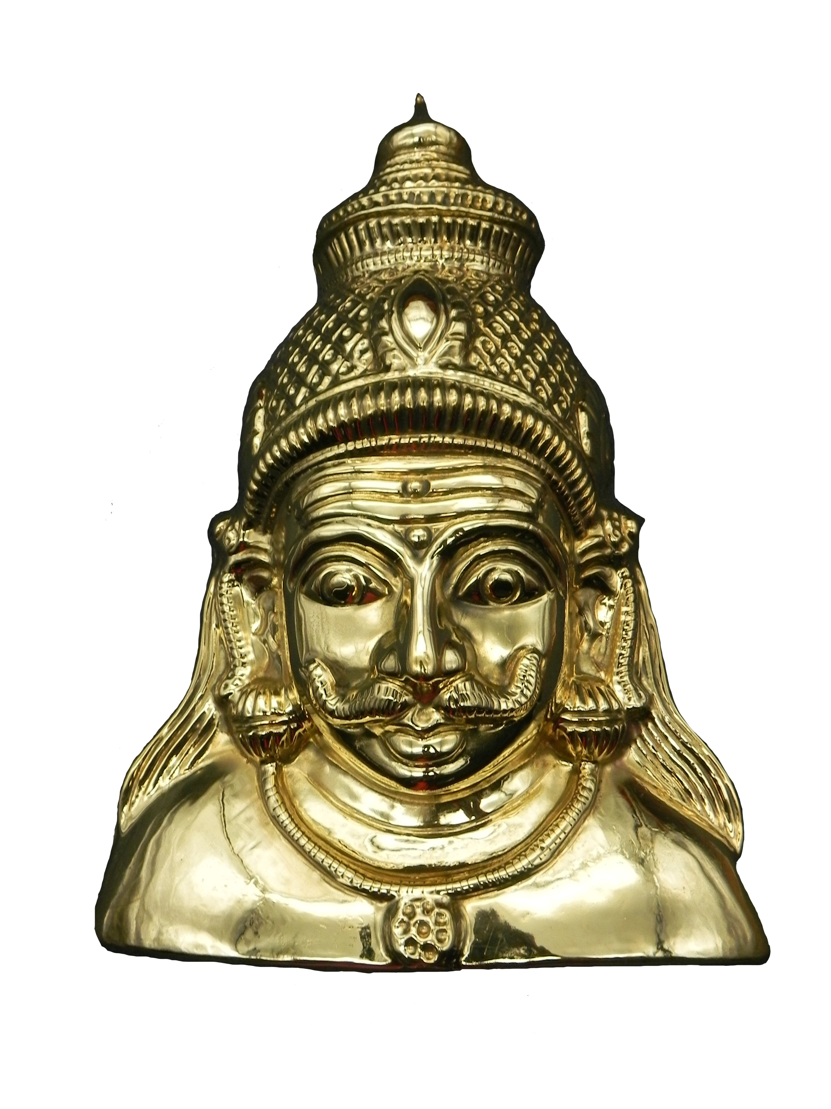 Shaneshwara / Veerabhadra / Munishwara / Kalabairava / Shiva  Brass Face [ Height - 11.5 inch]