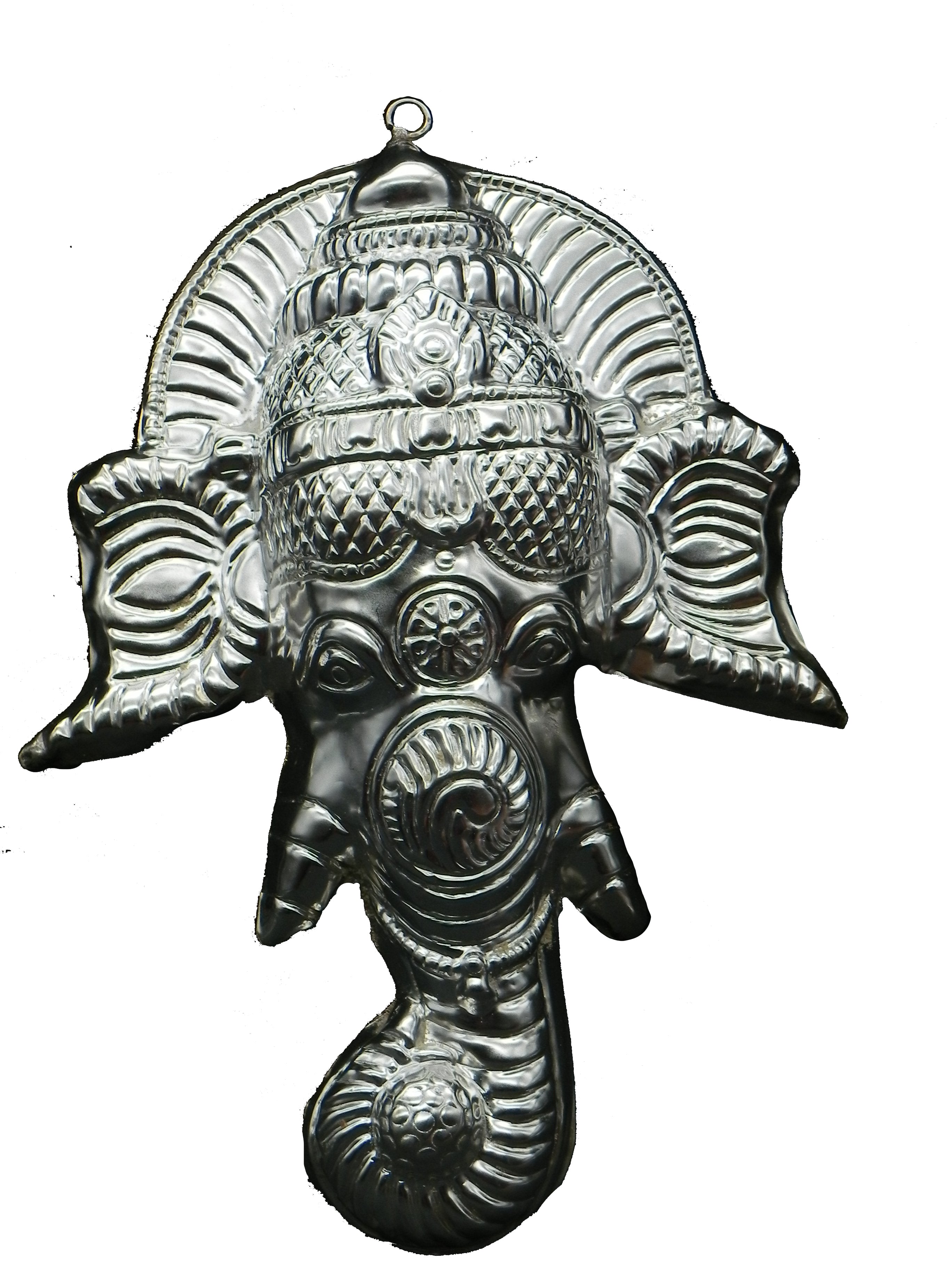 Ganesha Brass Face Height - 10 inch