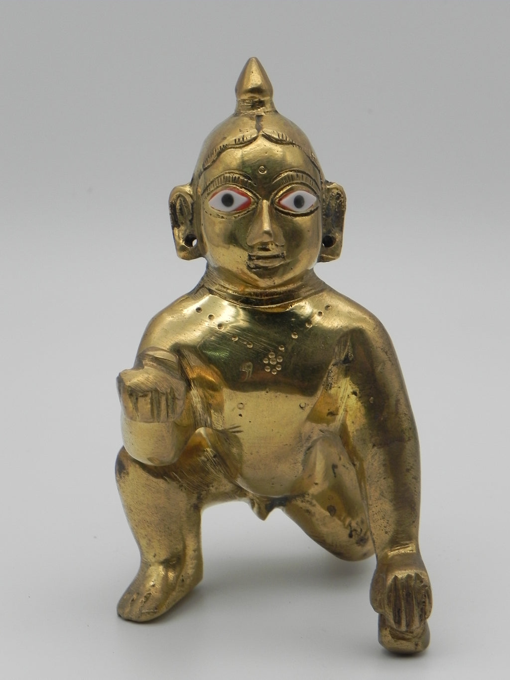 Brass laddu Gopal Idol / Ambergal Krishna