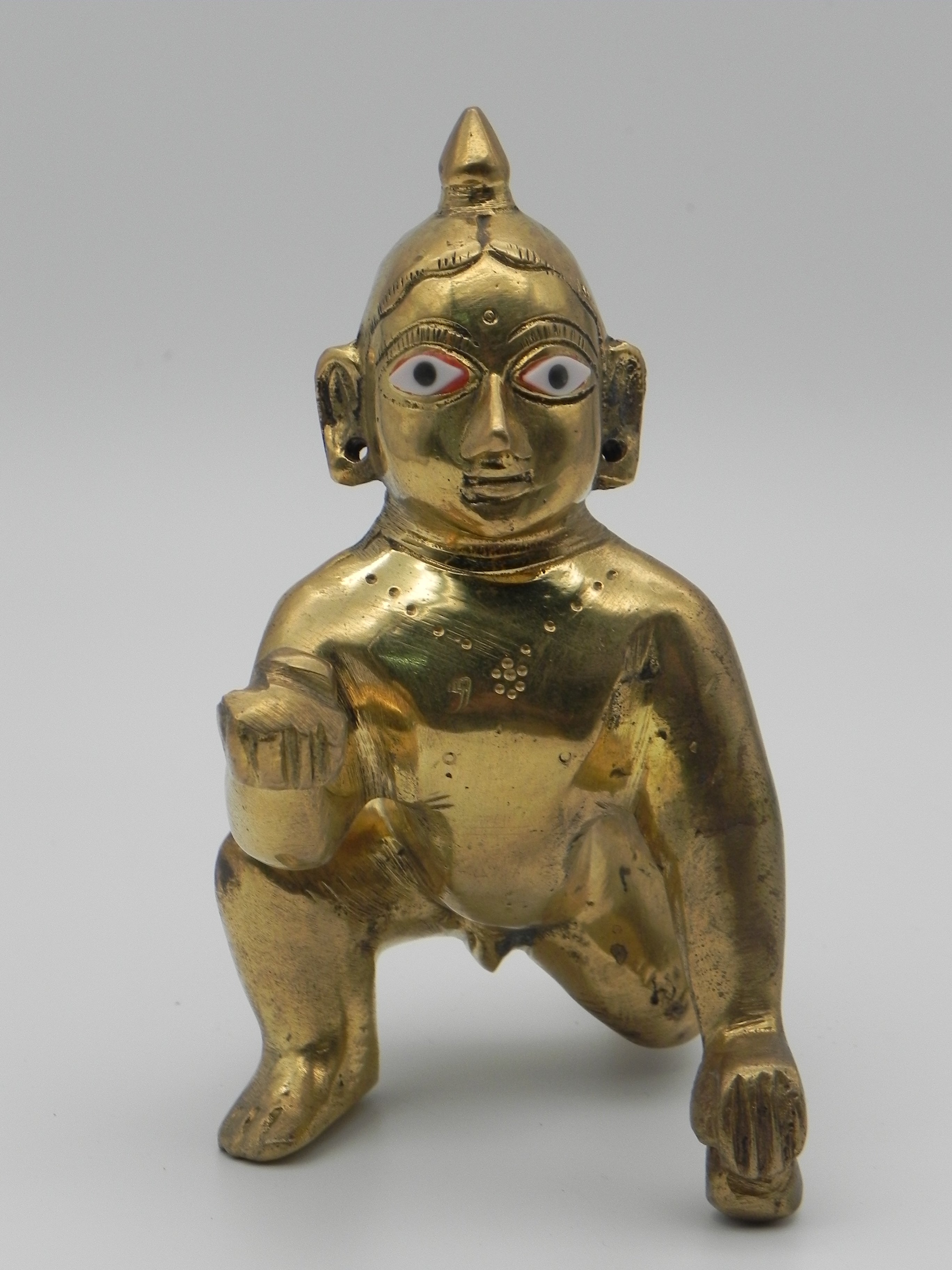 Brass laddu Gopal Idol / Ambergal Krishna