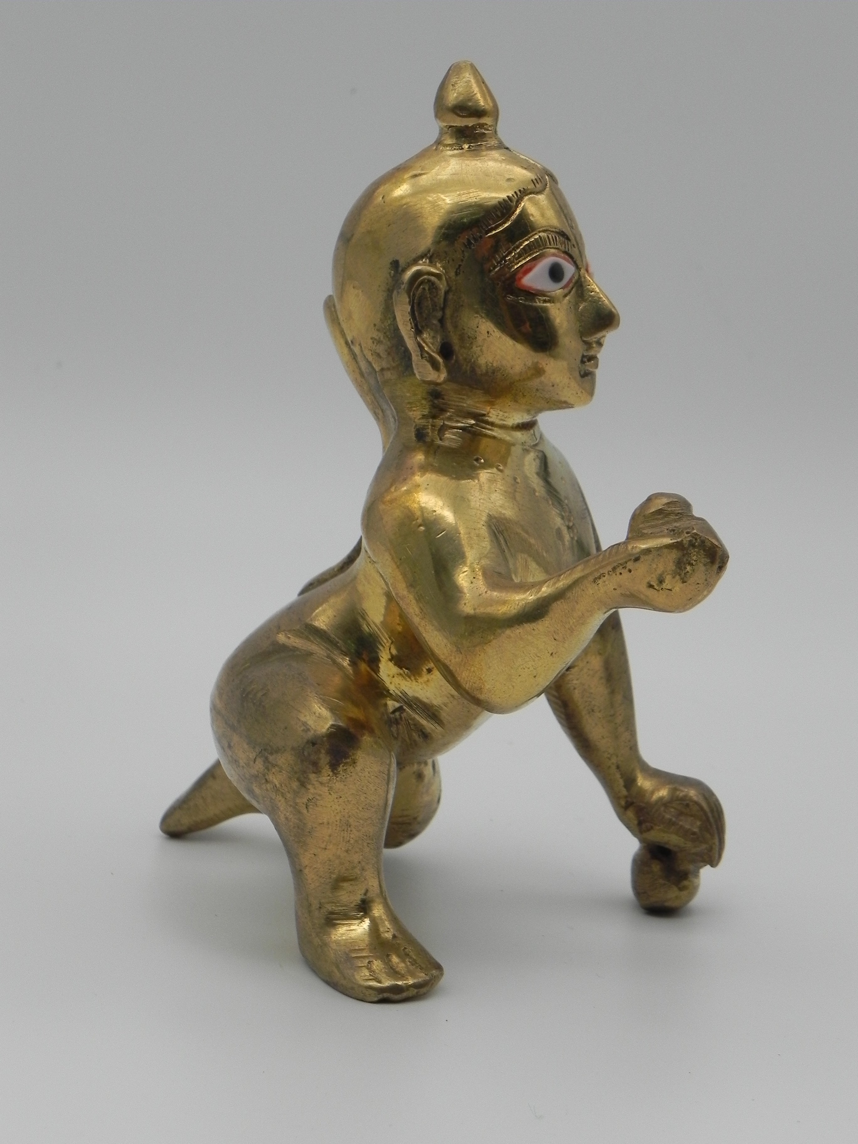 Brass laddu Gopal Idol / Ambergal Krishna
