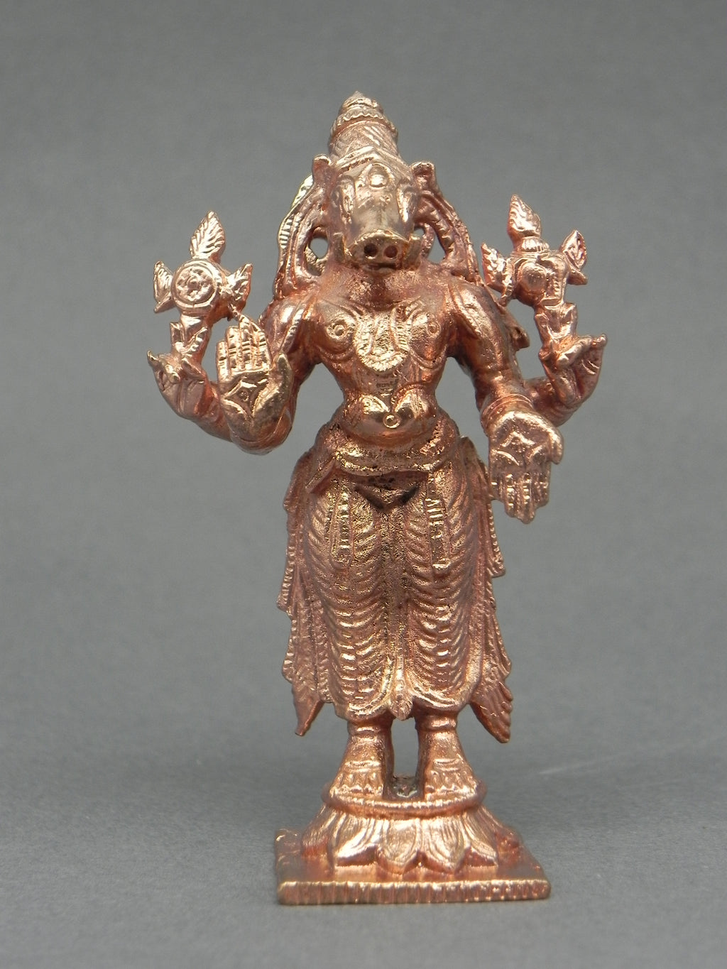 Pure Copper Hand Carved Dasavathara Set