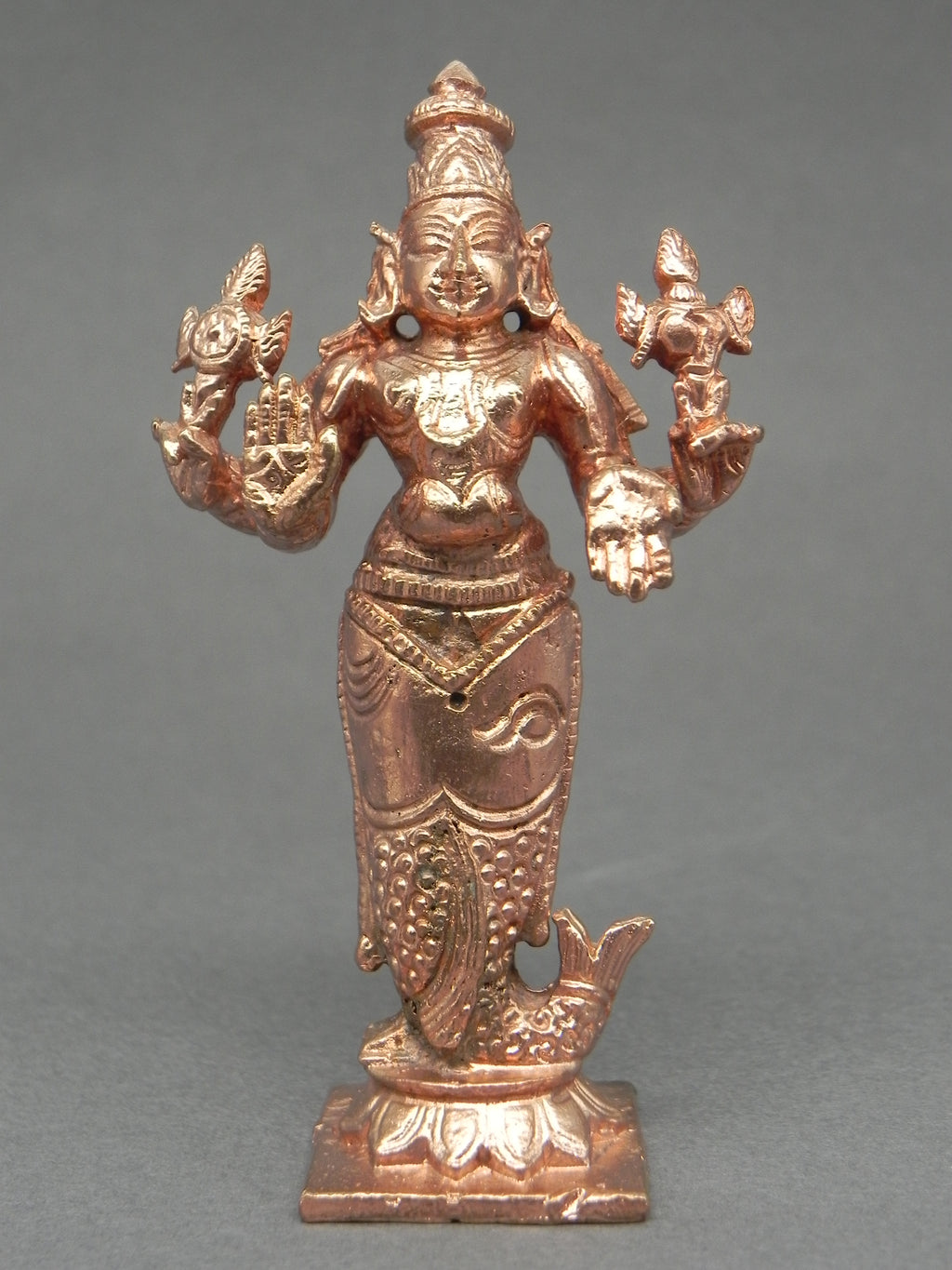 Pure Copper Hand Carved Dasavathara Set
