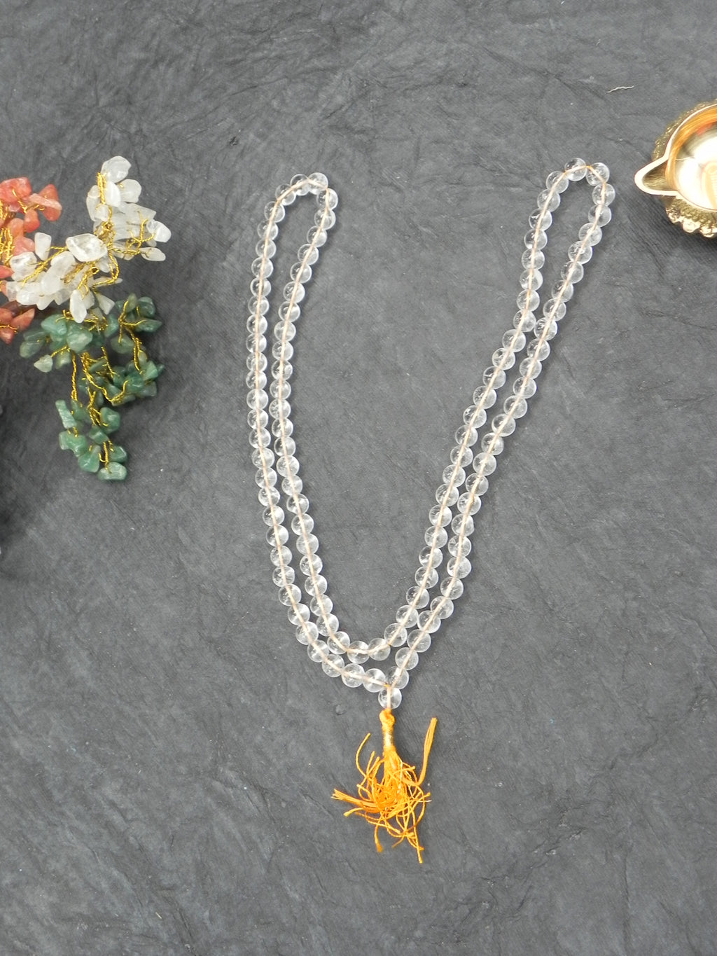 Spatika Mala round (108) beads