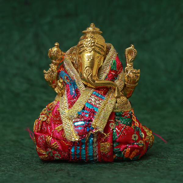 Brass Ganesha Idol with Dhoti